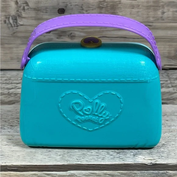 Polly Pocket Handbag Doll Playset 2018 Blue Purple Bow Movie Theater Mall Figure - Picture 4 of 16